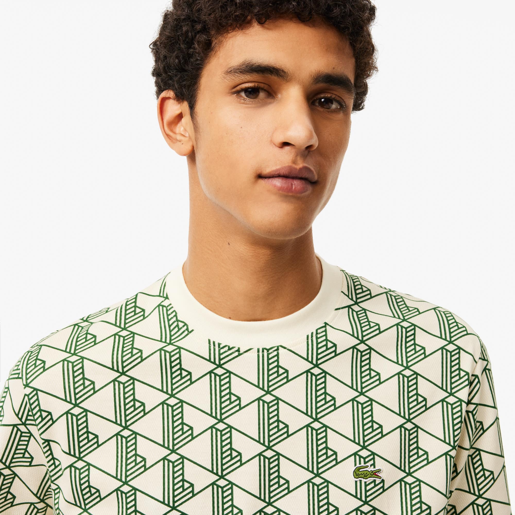 Men's Monogram Cotton T-Shirt - T-shirts - New In 2025 | Lacoste