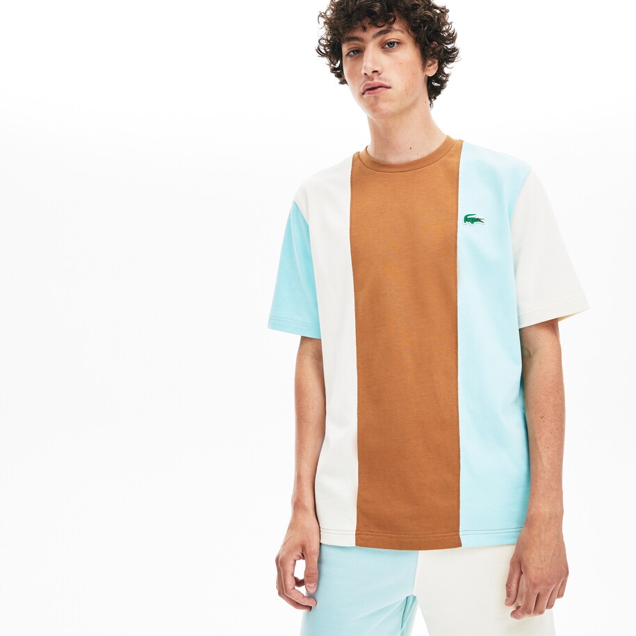 Lacoste X Golf Le Fleur Block Striped T Shirt Lacoste