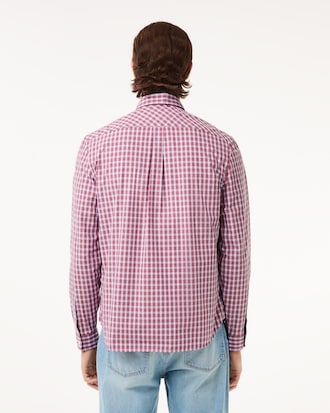 Camisa Regular Fit De Popelina A Cuadros