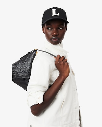 Small Maheki Embossed Leather Hobo Bag