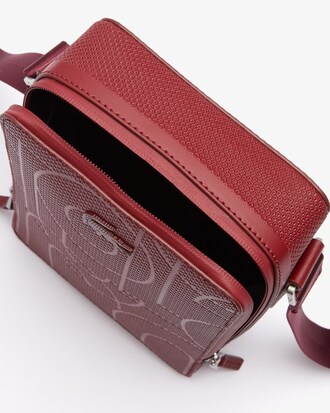 Chantaco Graphic Piqu&eacute; Leather Zip Crossbody