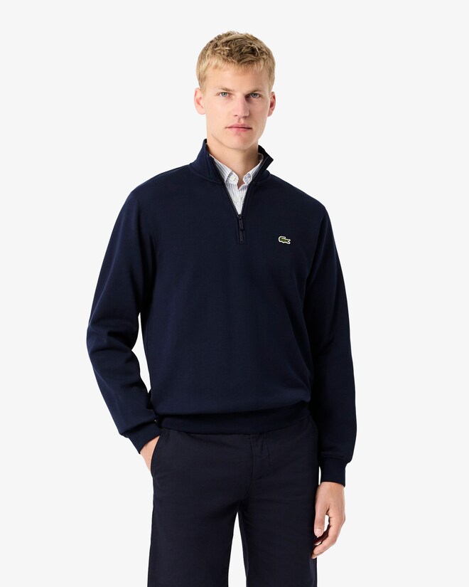 Men's High-Neck Zip-Up Fleece Sweatshirt