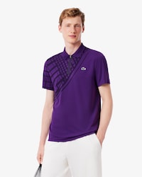 Polo De Tenis Estampado Ultra Seco De Corte Entallado