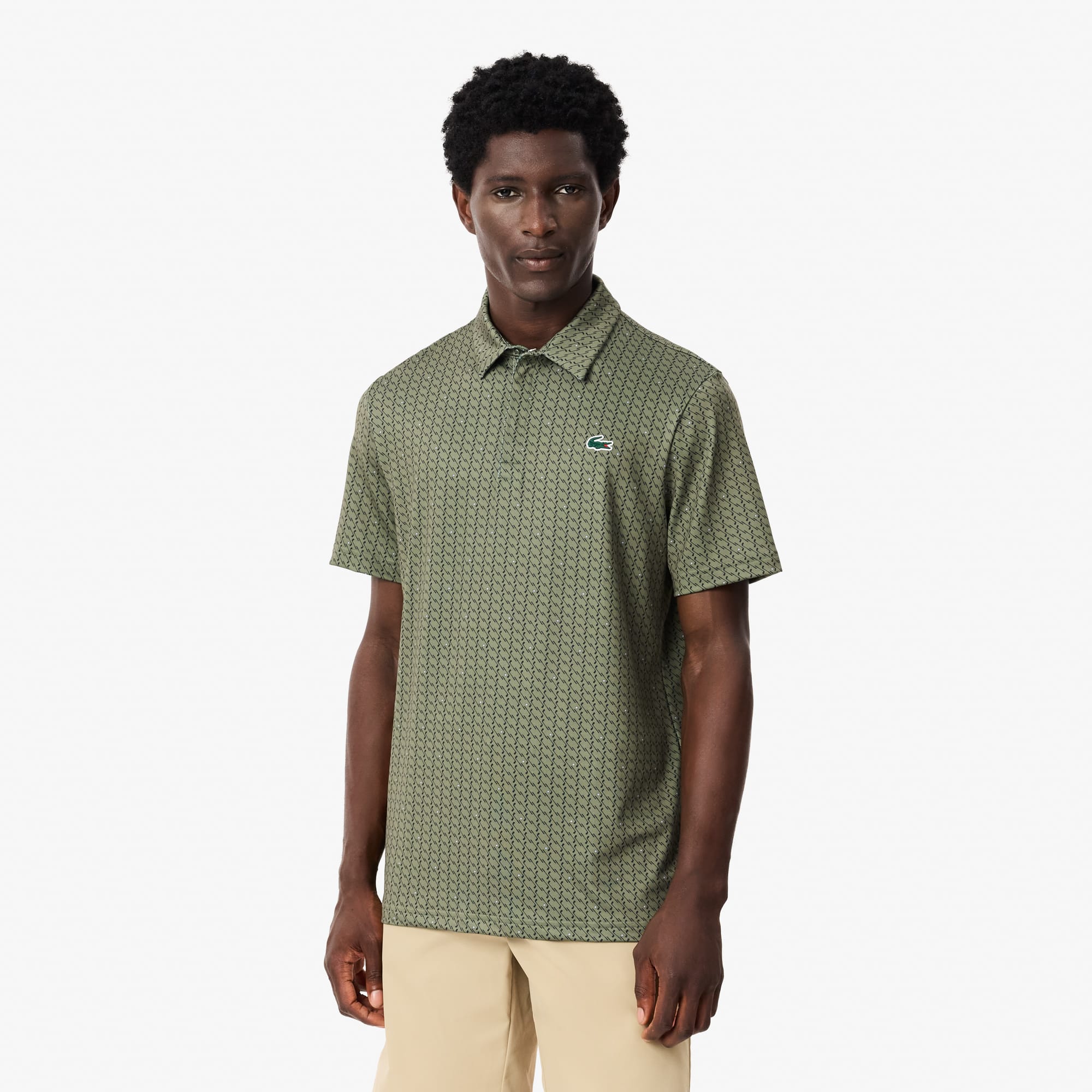 Lacoste Men's Regular Fit Uv Protect Golf Polo - Xxl - 7 In Green