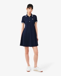 Women's Stretch Polo Collar Skater Dress