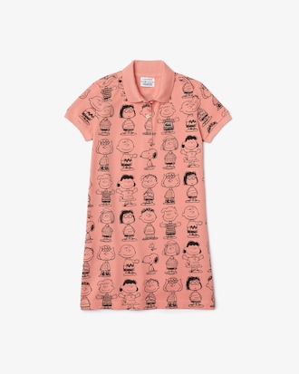 Girls&rsquo; Lacoste x Peanuts Cotton Piqu&eacute; Polo Dress