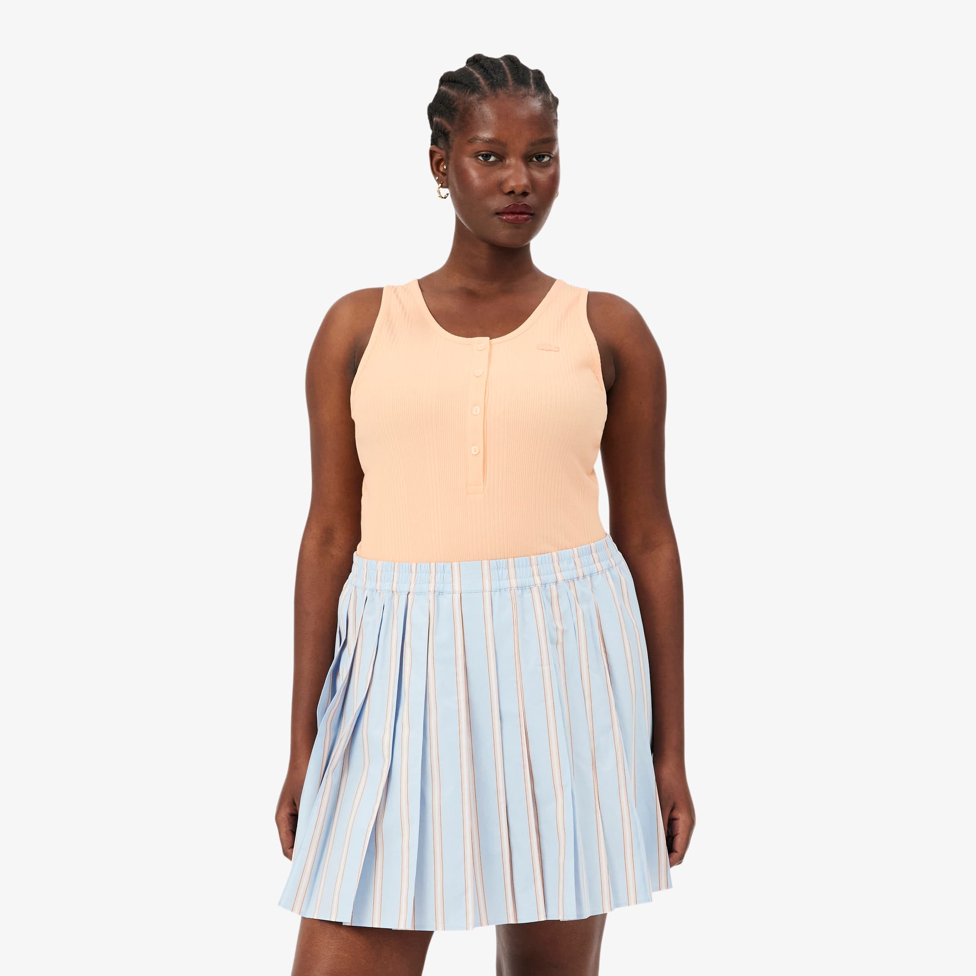 Slim Fit Ribbed Cotton Tank Top