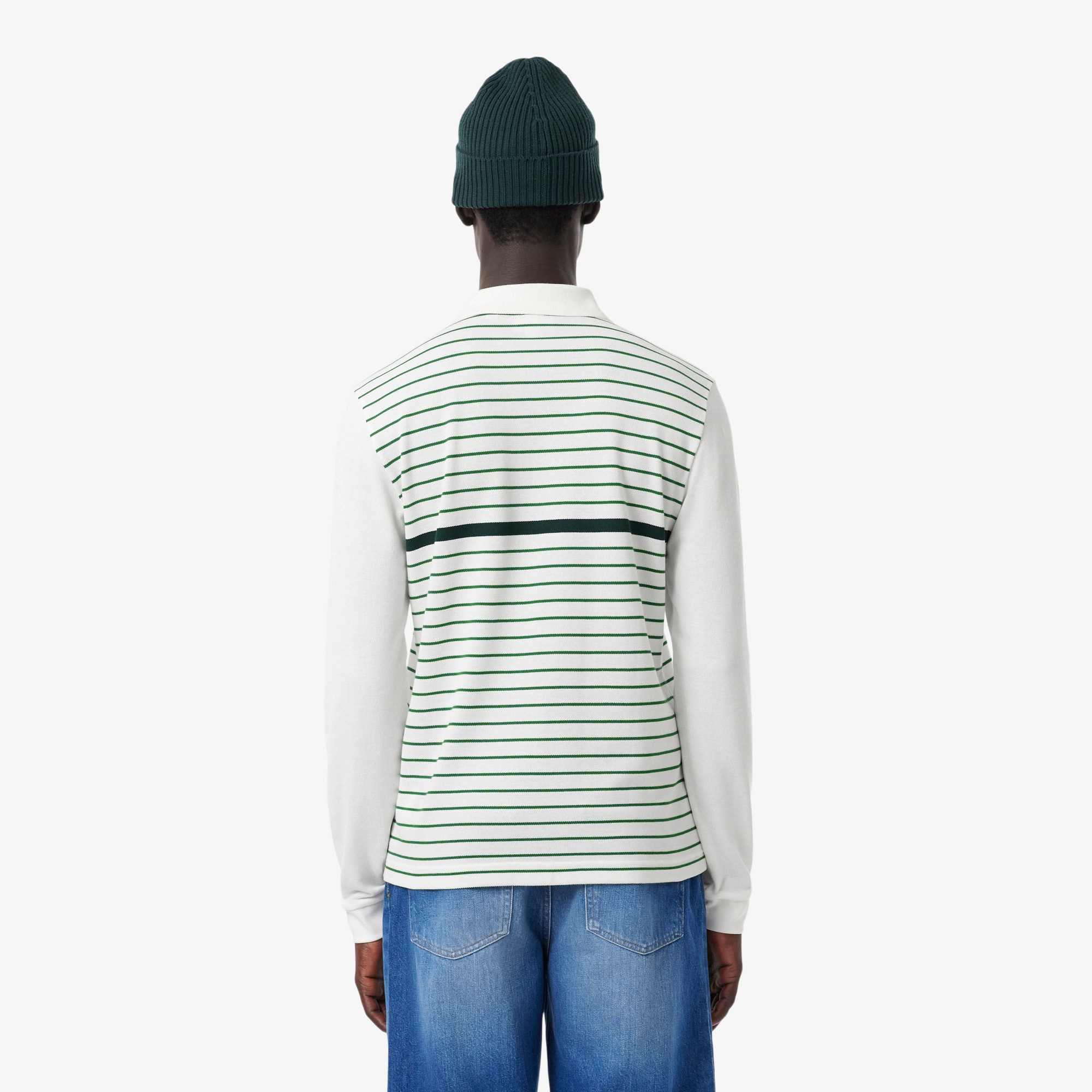 Classic Fit Striped Piqué Polo Shirt