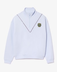 Men's Loose Fit Zip Neck Piqué Sweatshirt