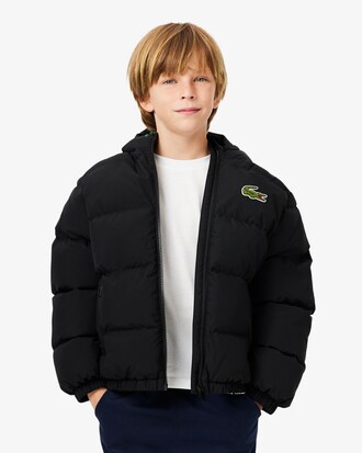 Unisex Embroidered Crocodile Hooded Puffed Jacket