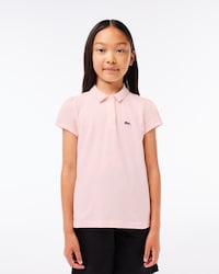 Kids' Scalloped Collar Mini Piqué Polo