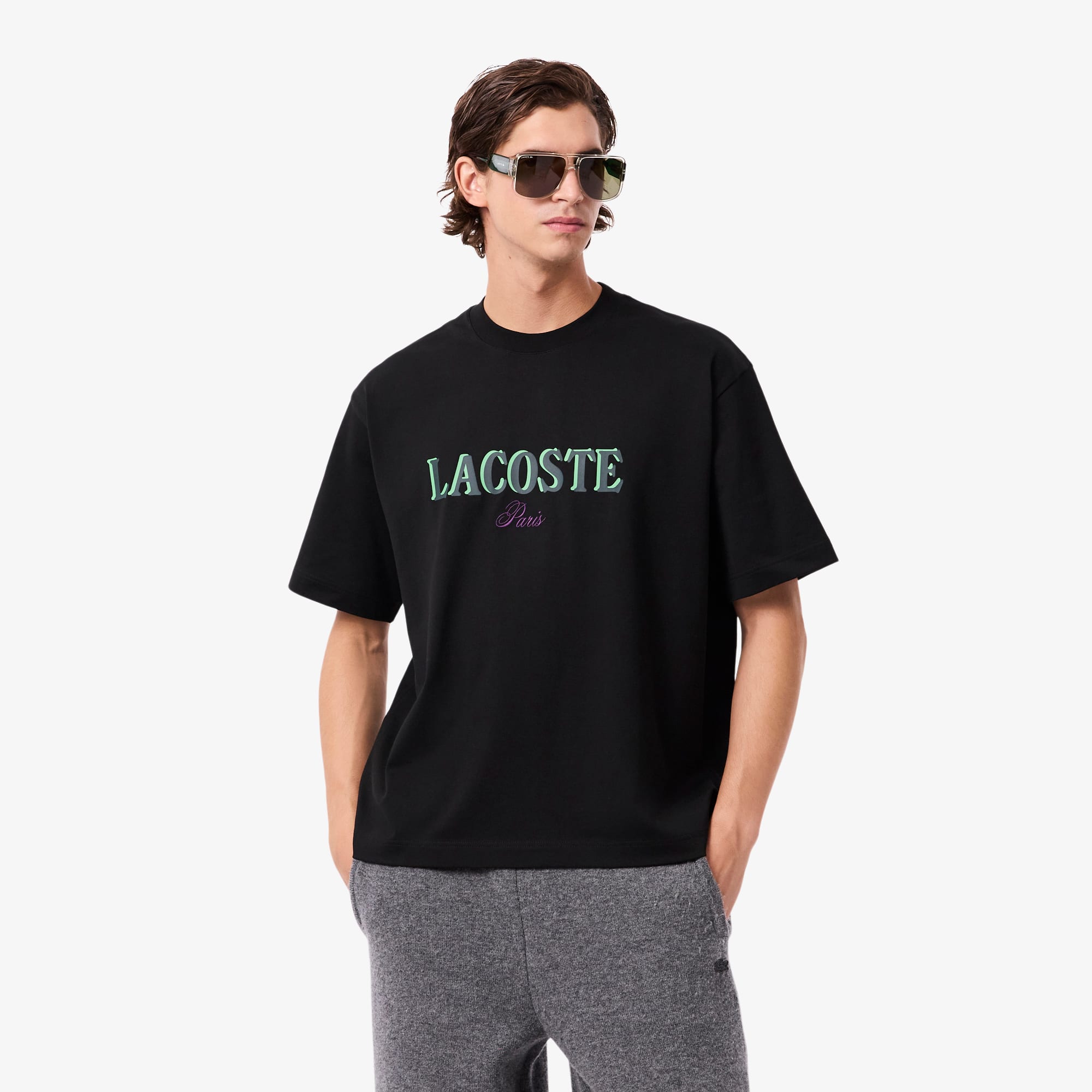 Lacoste Men's Loose fit Printed Jersey T-Shirt