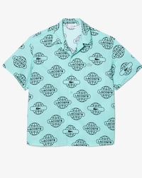 Camisa de sarga de algodón con estampado Globe