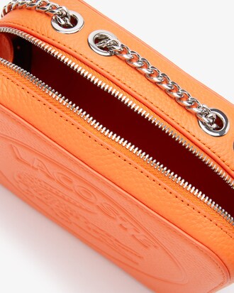 Sac &agrave; bandouli&egrave;re Croco Crew zipp&eacute; en cuir grain&eacute;