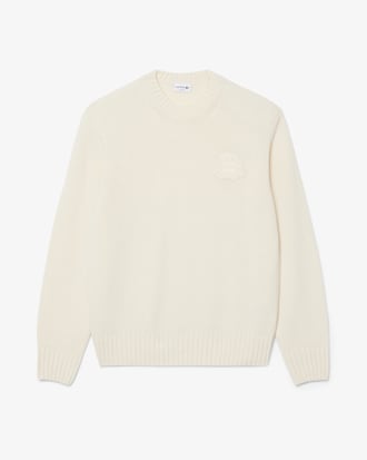 Embroidered Shield Wool Jersey Sweater