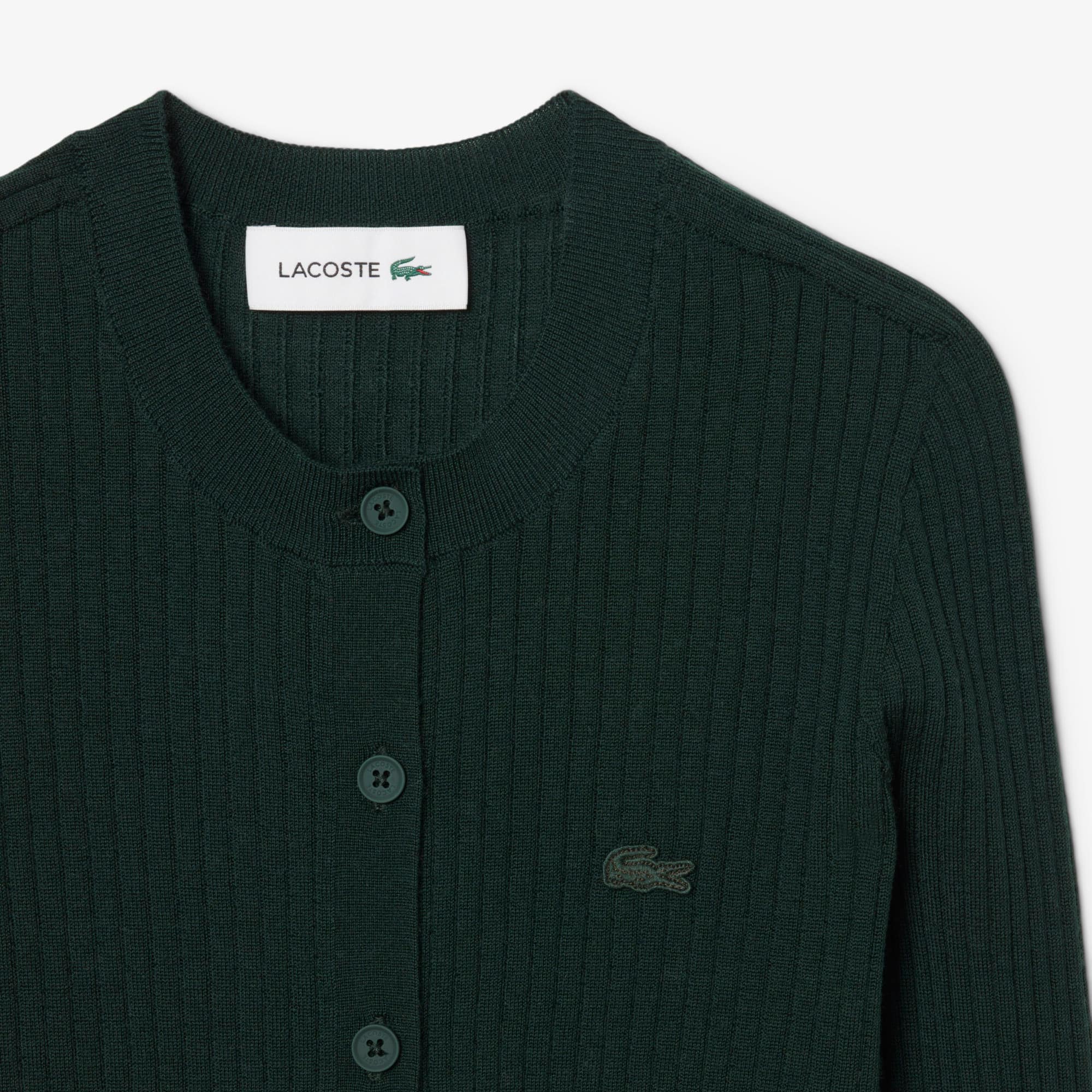 Women's Rib Knit Merino Wool Cardigan - Sweaters & Sweatshirts