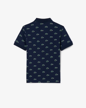Boys' Printed Petit Piqué Polo