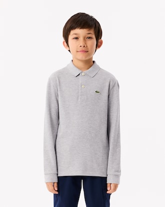 Kids' Long Sleeve Petit Piqué Polo