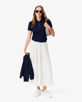 Polo De Mini Piqu&eacute; El&aacute;stico L.12.D De Corte Slim Para Mujer