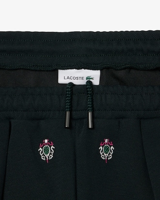 Embroidered Double Face Piqu&eacute; Shorts