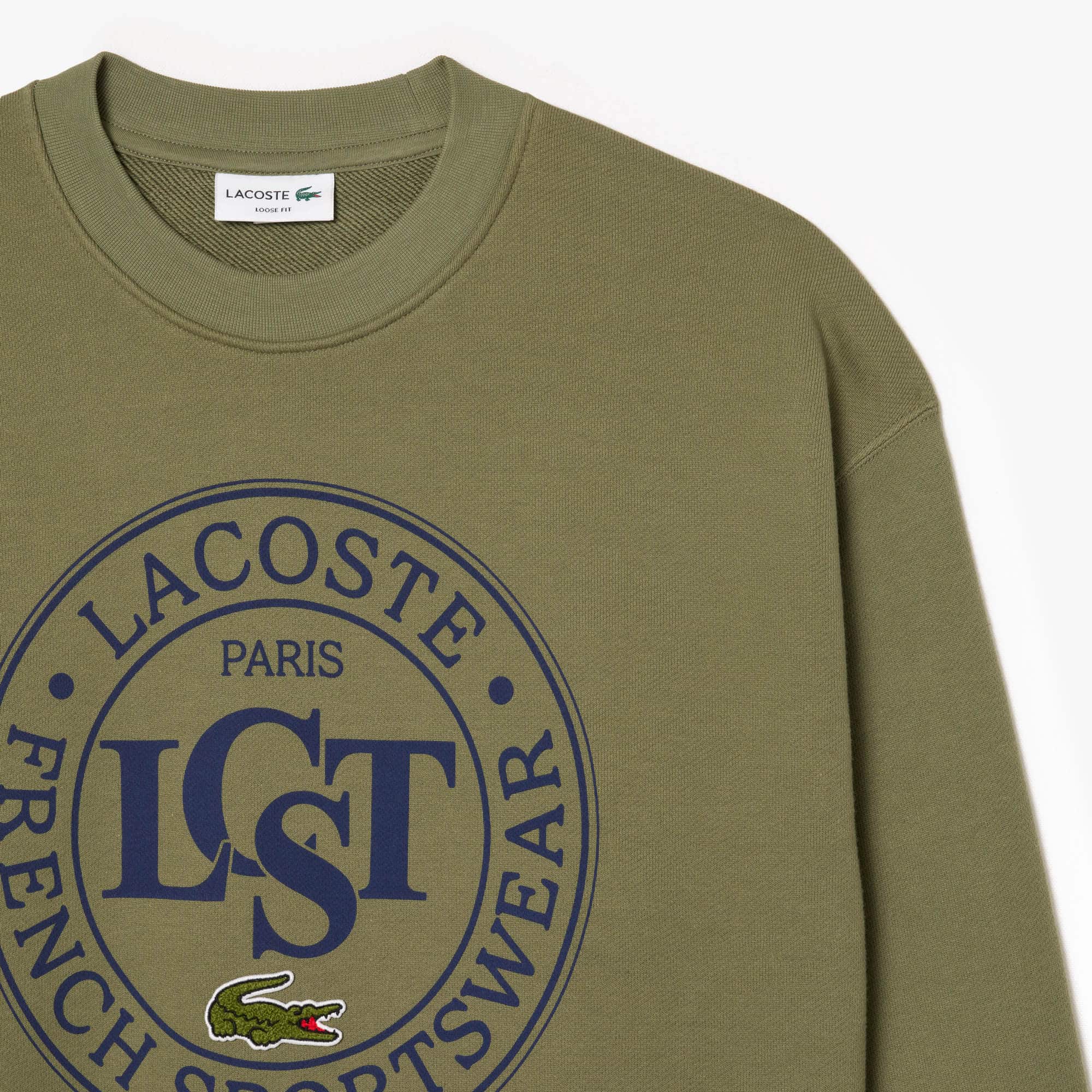 Lacoste モノクラムフリスフティ SH2855 80P Men's Monogram Fleece Hoodie - Sweaters & Sweatshirts - New