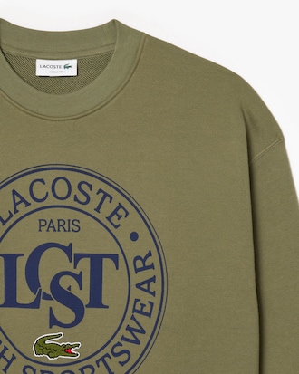 Men's Loose Fit Printed Fleece Sweatshirt