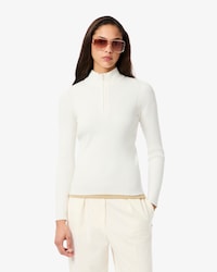 Women's High-Neck 3D Ribbed Knit Sweater