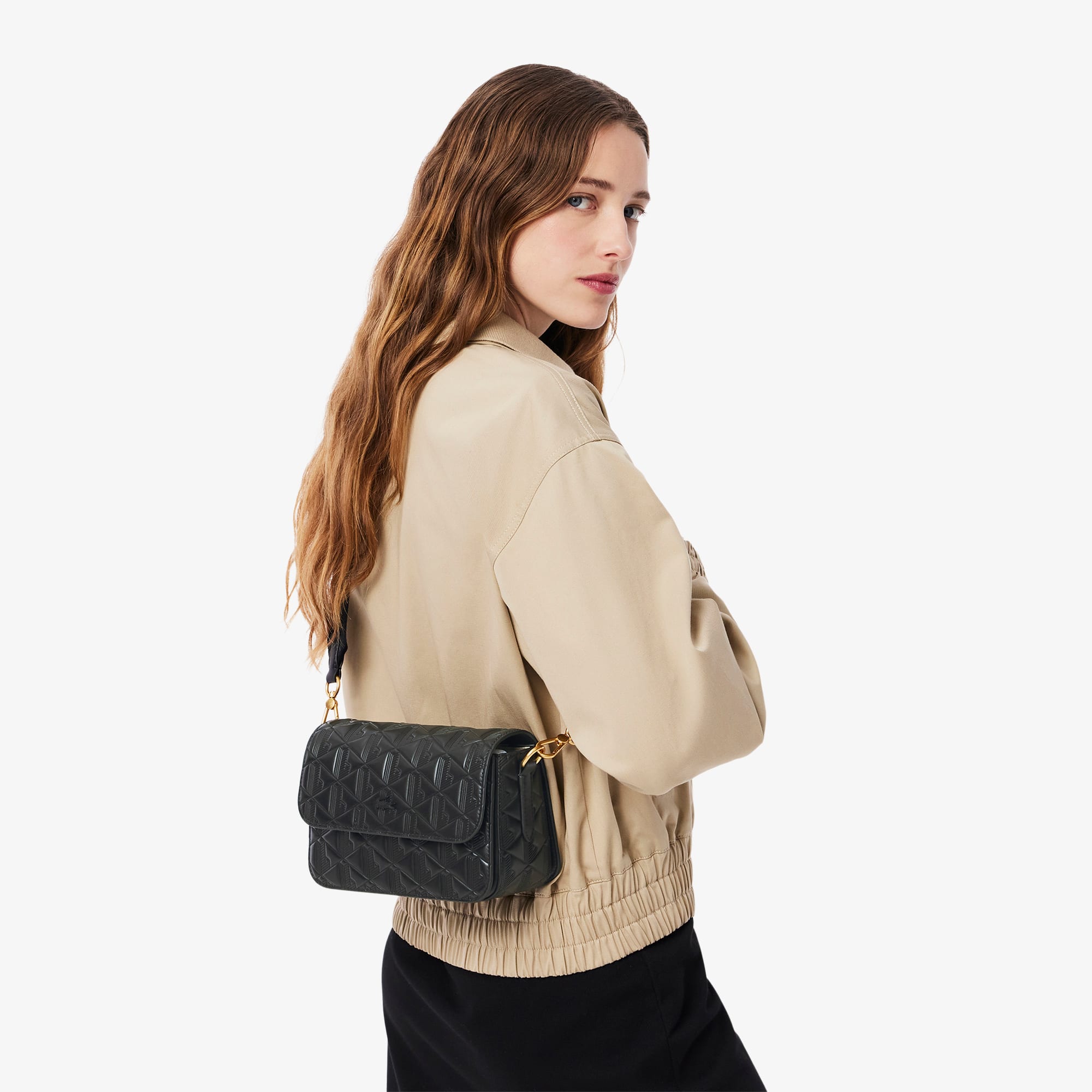 Women's Maheki Embossed Leather Shoulder Bag - Bags - New In