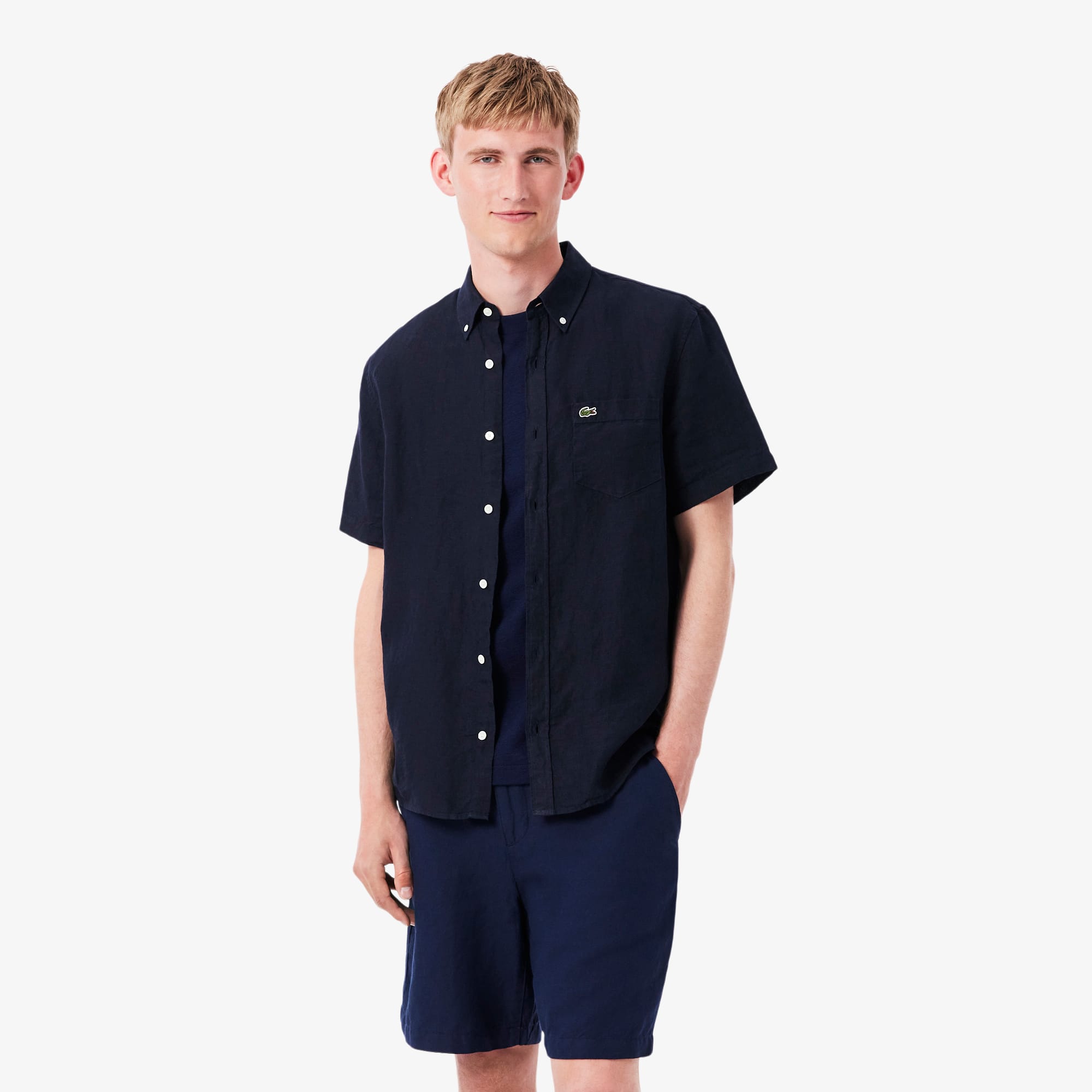 Men's Short Sleeve Linen Shirt