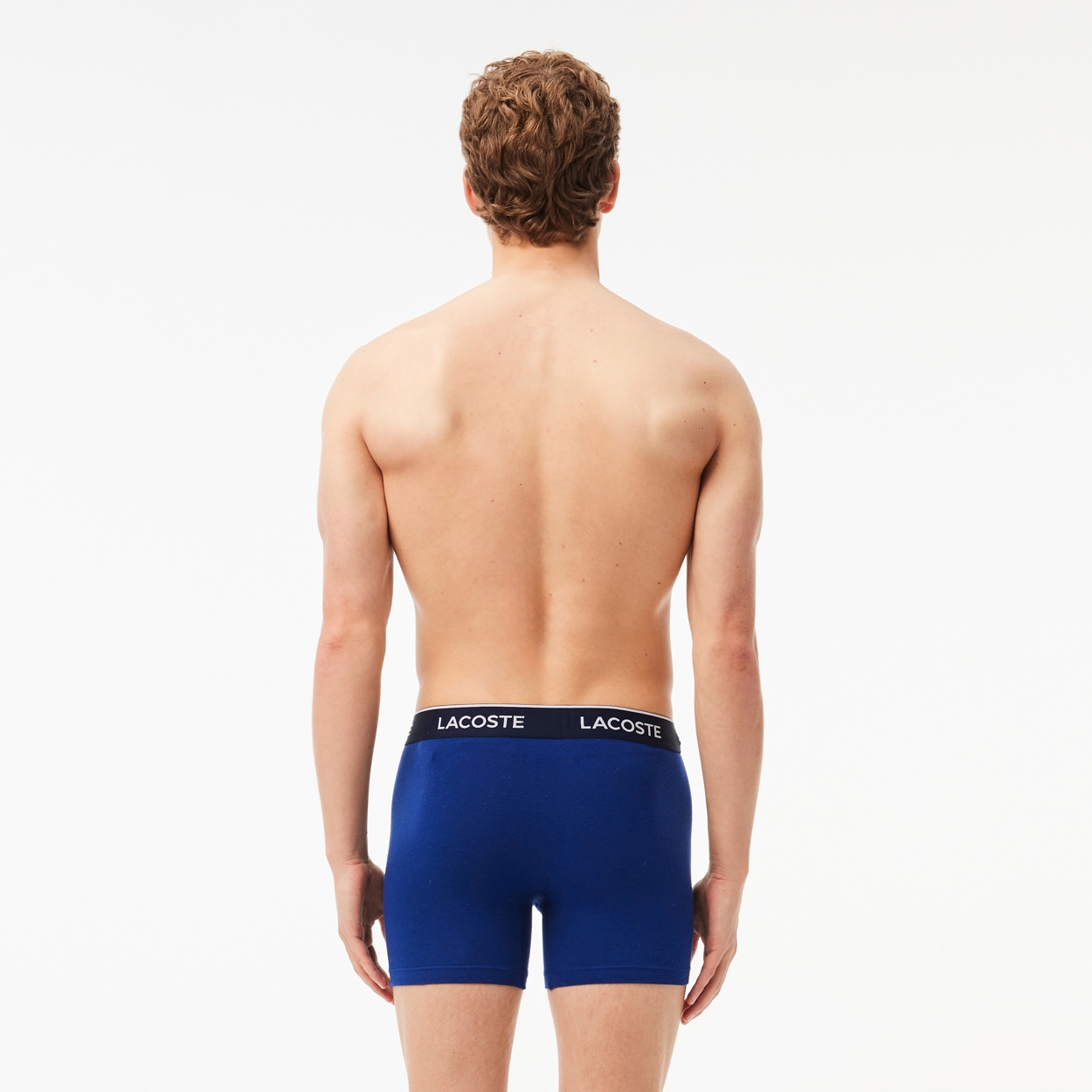 Men’s Lettered Waist Long Stretch Cotton Boxer Brief 3Pack Men's