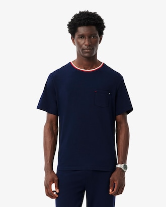 Men's Contrast Neck Pajama Top