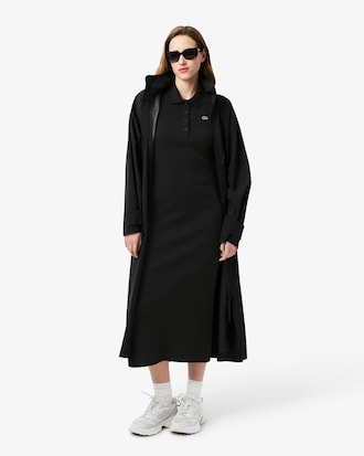 Women's Long Ribbed Cotton Polo Dress