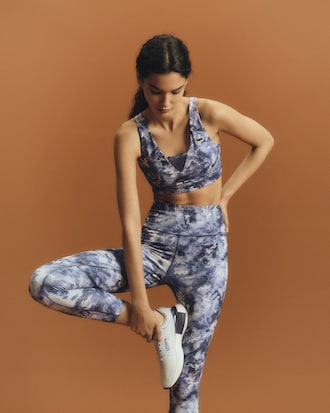 Leggings deportivos el?sticos estampados ultra secos para mujer