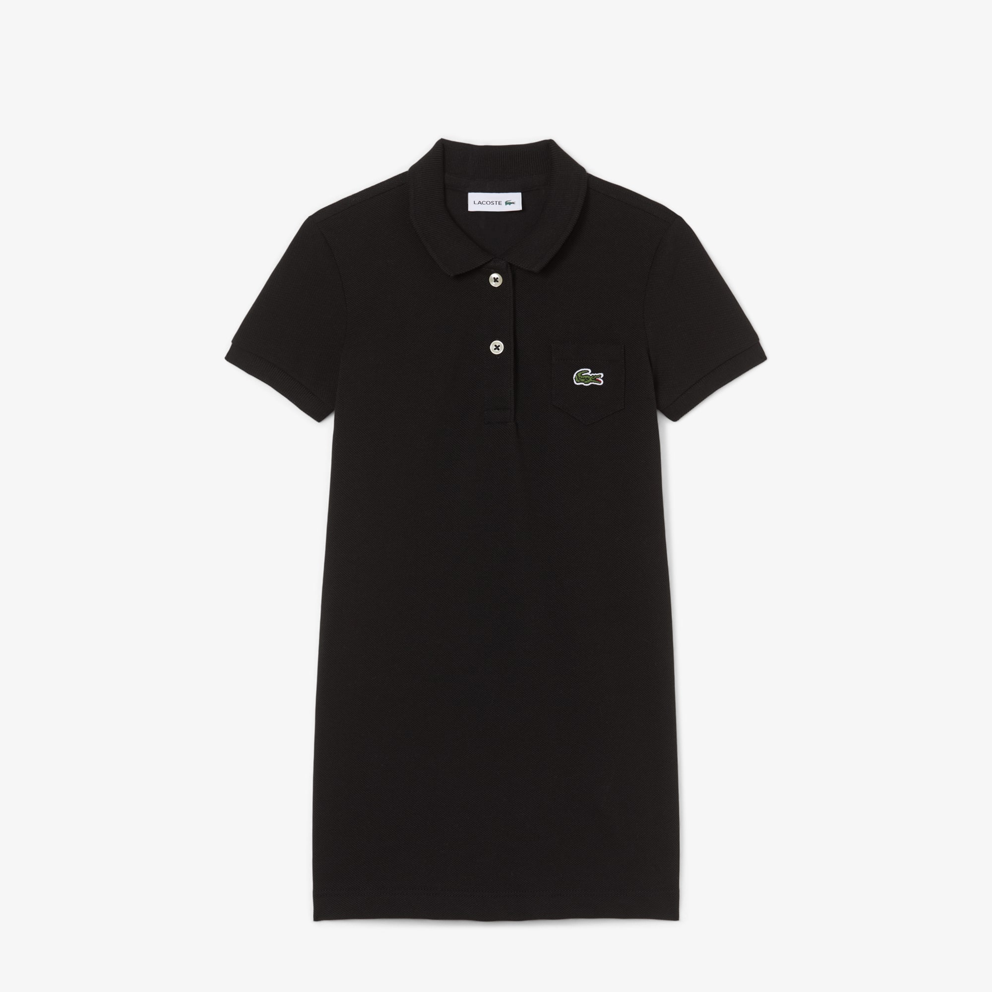 Lacoste Girls' Piqué Polo Dress - 7 Years In Black