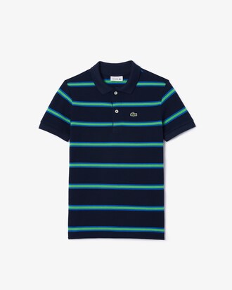 Kids' Striped Petit Piqué Polo
