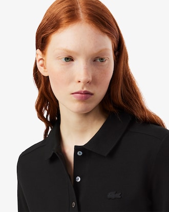 Women's Slim Fit L.12.D Stretch Mini Piqué Polo