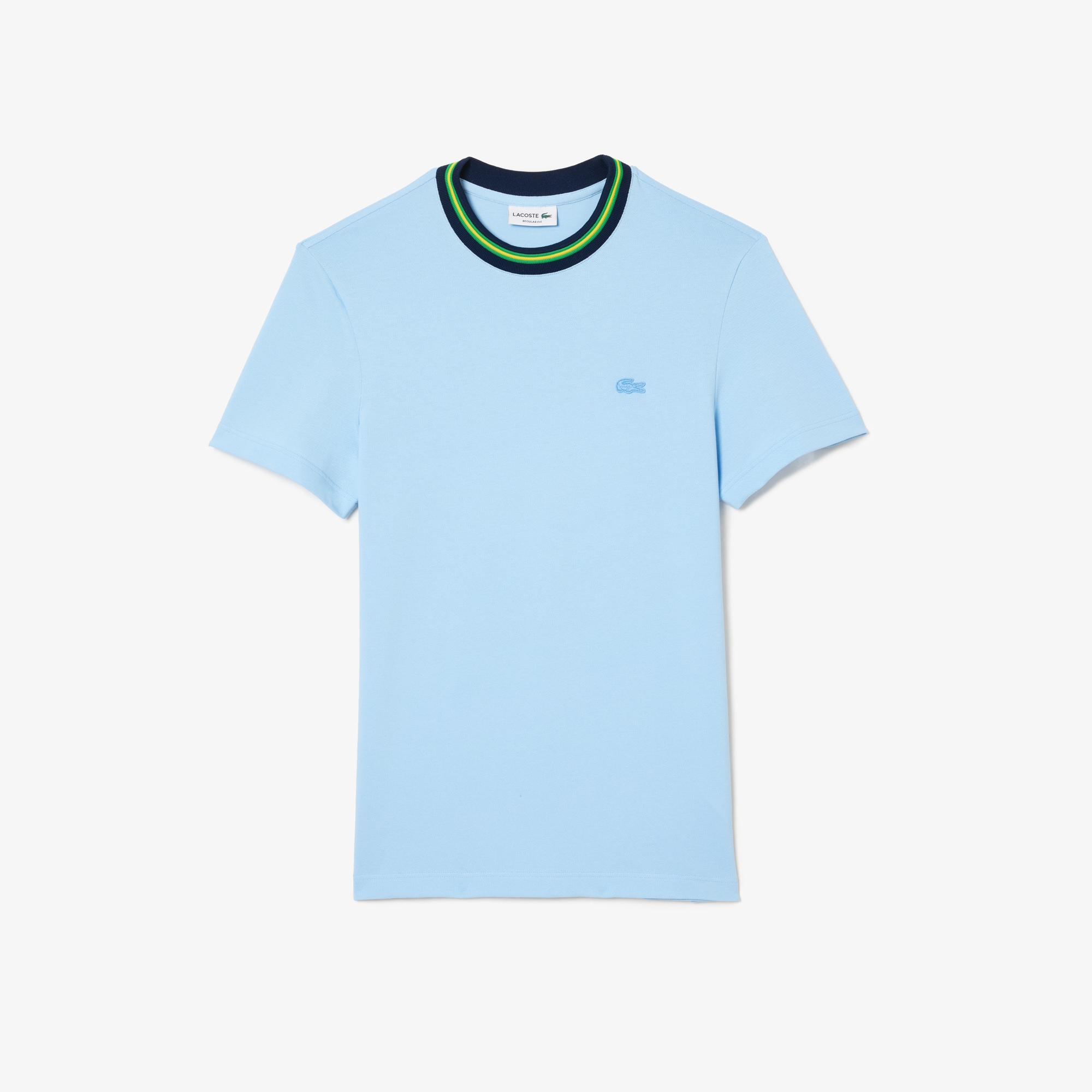 【LACOSTE】ラコステ Pique Stripe Collar Tシャツ 襟ストライプ Piqué Stripe Collar T-shirt Navy Blue | Lacoste