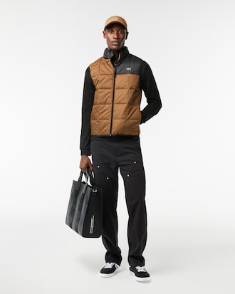 Men's Puffer Vest with Removable Hood