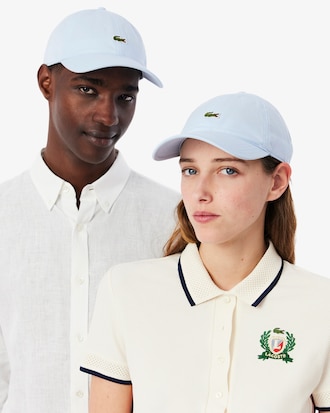 Casquette unisexe unie Lacoste en twill de coton biologique