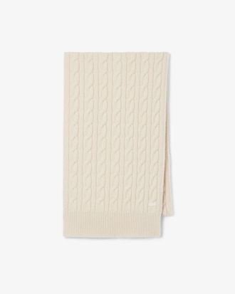 Runway Cable Knit Cashmere Scarf