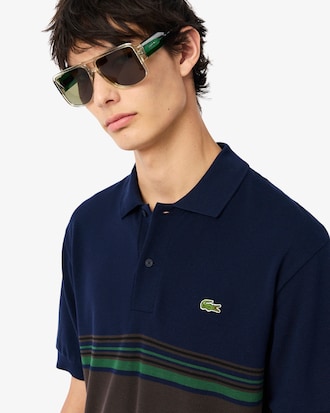 Men's Made In France Classic Fit Striped Polo