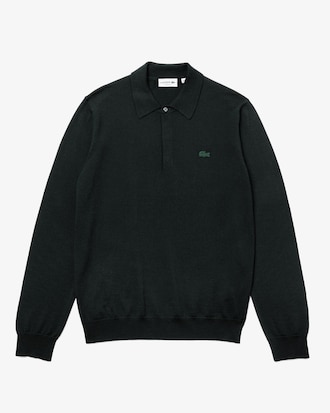 Men's Polo Collar Merino Wool Sweater