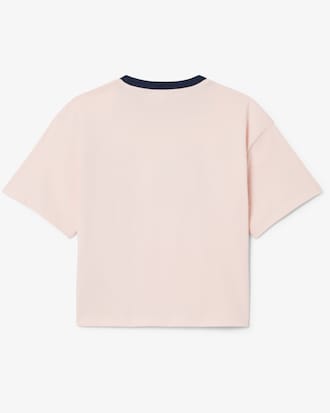 T-shirt coton badge contrast&eacute;