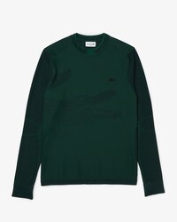 Men&rsquo;s Crew Neck Texturised Crocodile Print Jacquard Sweatshirt