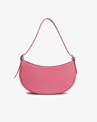 Bolso medialuna de mujer en piel de grano superior