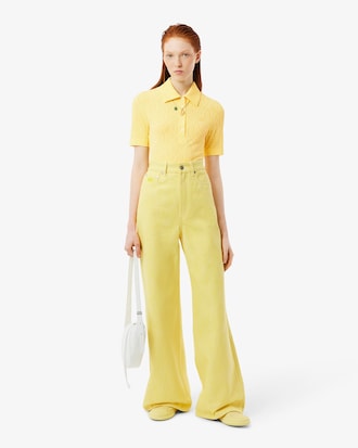 Runway Slim Fit Monogram Jacquard Polo