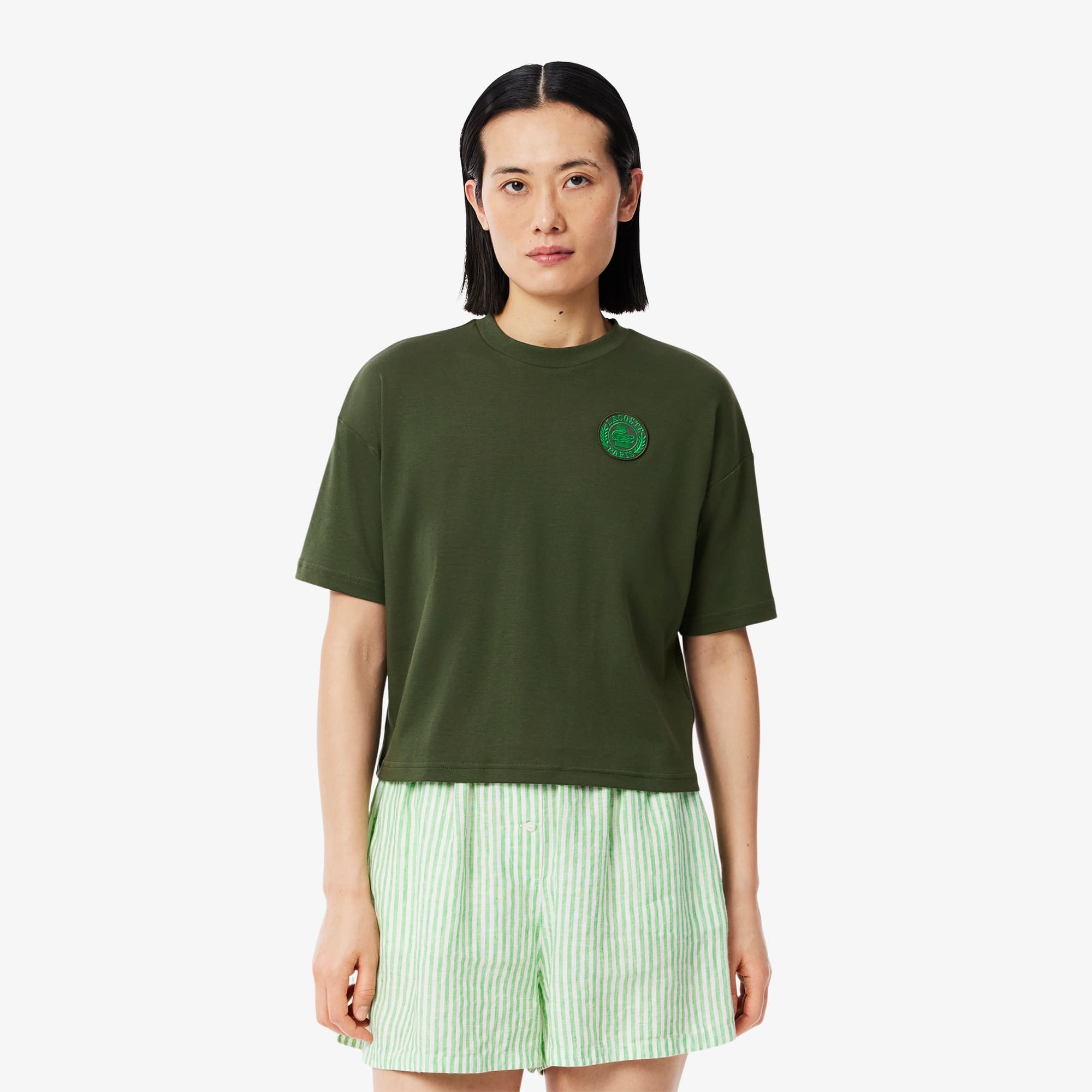 Insignia De Jersey De Playera Lacoste Paris Verde