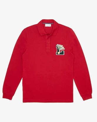 Men&rsquo;s Regular Fit L Badge Piqu&eacute; Polo