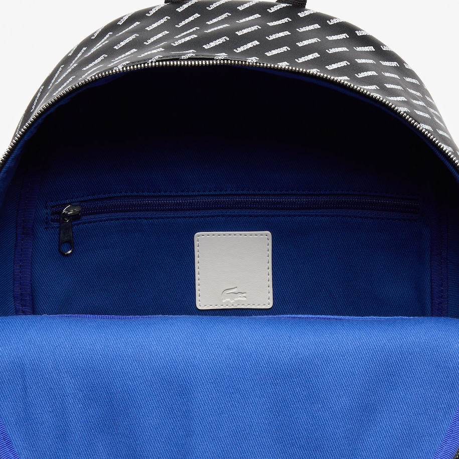 men s lacoste live coated print canvas backpack