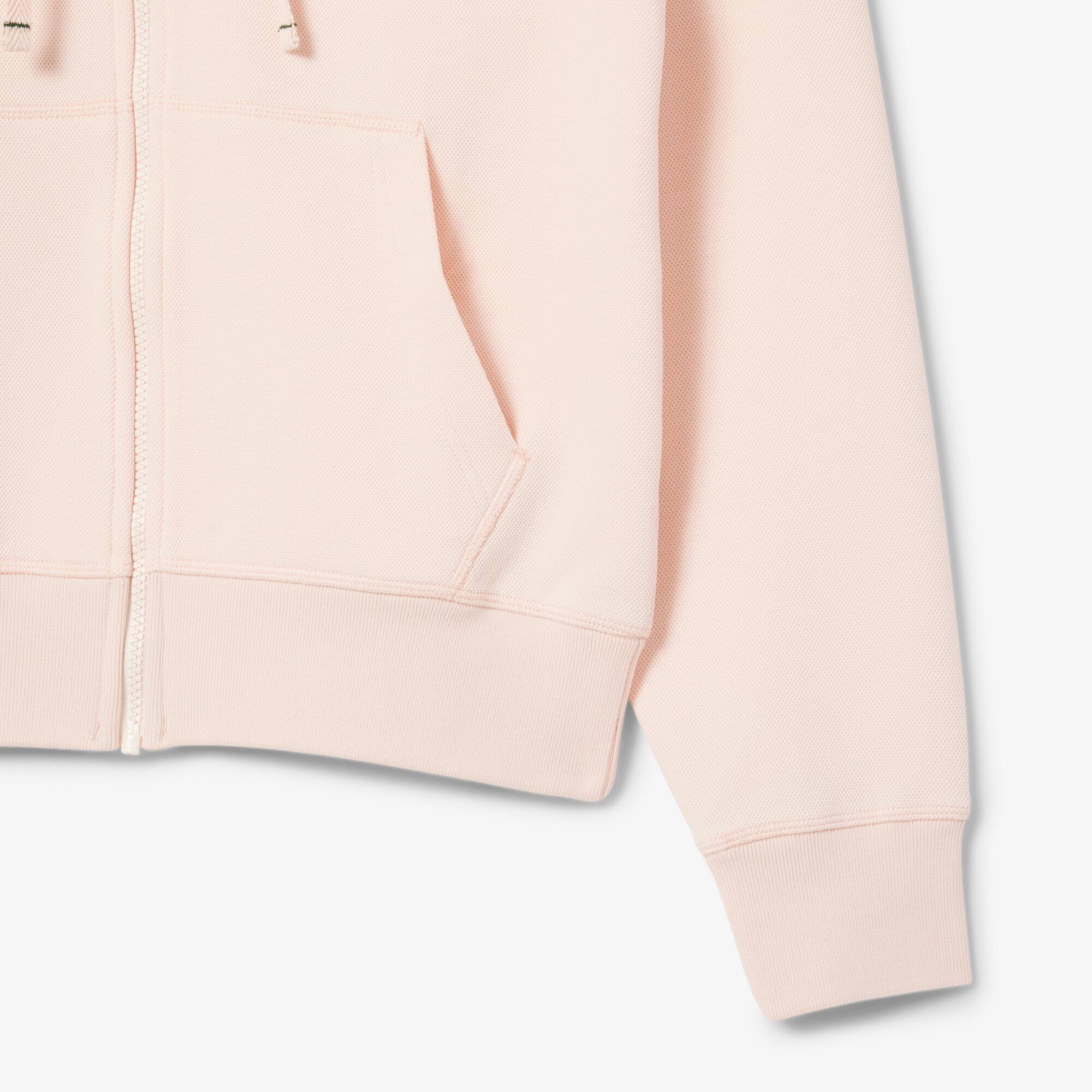 Women's Zip-Up Piqué Hoodie - Sweaters & Sweatshirts - New In 2025